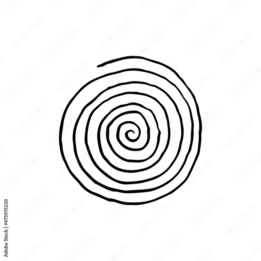 Spiral round abstract botanical texture. Hand-drawn texture in a circle. Vector Spiral round abstract botanical texture. Hand-drawn texture in a circle. Vector