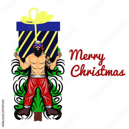 romance, guy, bodybuilders, fashion, gift, box, face, surprise, black, seduction, hot boy, passion, undress, seductive, manly, erotica, party, girl, december, handsome, man, santa, male, christmas, ha