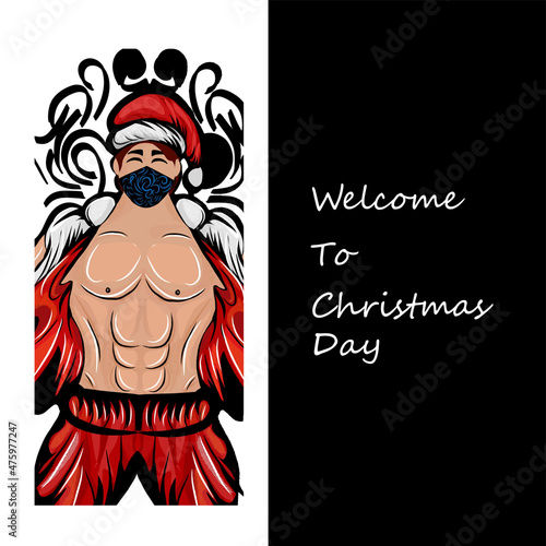 romance, guy, bodybuilders, fashion, gift, box, face, surprise, black, seduction, hot boy, passion, undress, seductive, manly, erotica, party, girl, december, handsome, man, santa, male, christmas, ha