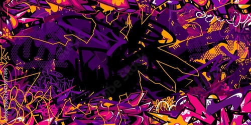 Abstract Hip Hop Street Art Graffiti Style Urban Calligraphy Vector Illustration Background Art