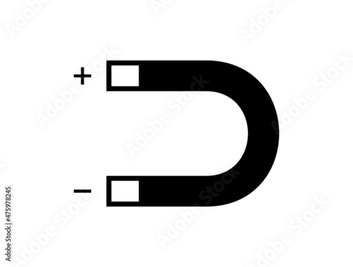 Valokuva magnet icon vector
