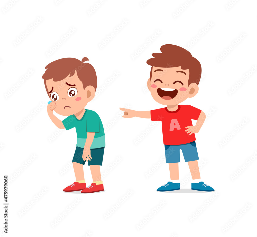 sad little boy get bullied from friend sad little boy get bullied from friend