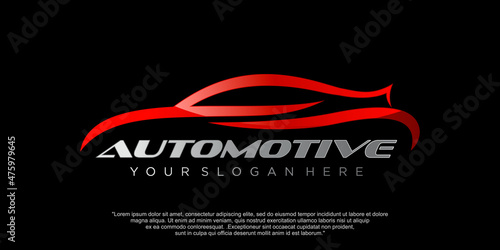 abstract car design concept automotive topics vector logo design template