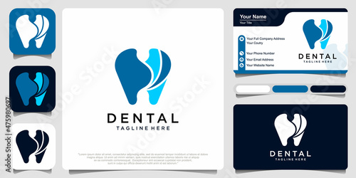 dental logo design vector