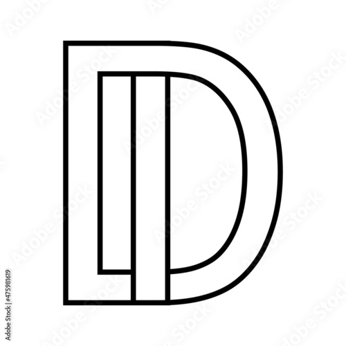 Logo sign di id icon, sign ...