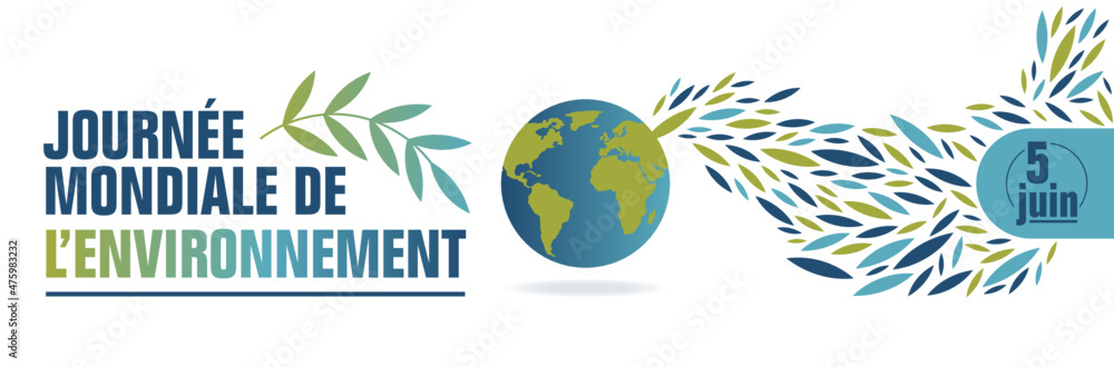 Bannière - Journée mondiale de l'environnement - 5 juin - illustration 