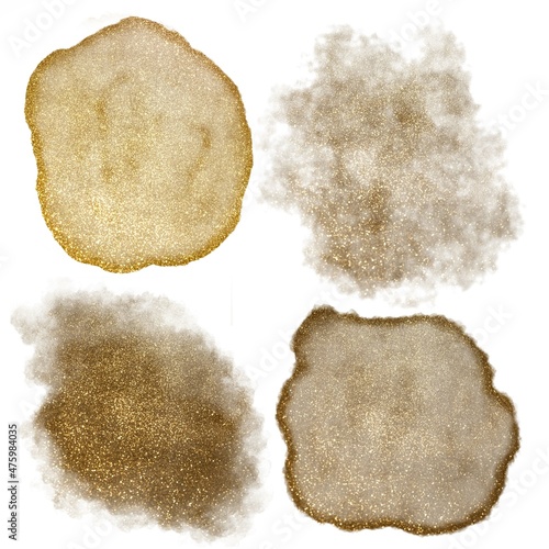 Beautiful elegant golden dusty stain set for a beautiful designs