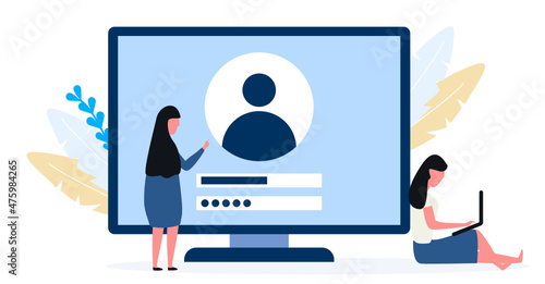 businesswoman protection and security with pin number with padlock and password