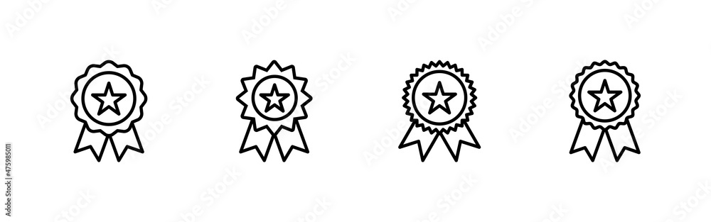 Badge icon set. Awards icon vector. Achieve sign and symbols Badge icon set. Awards icon vector. Achieve sign and symbols