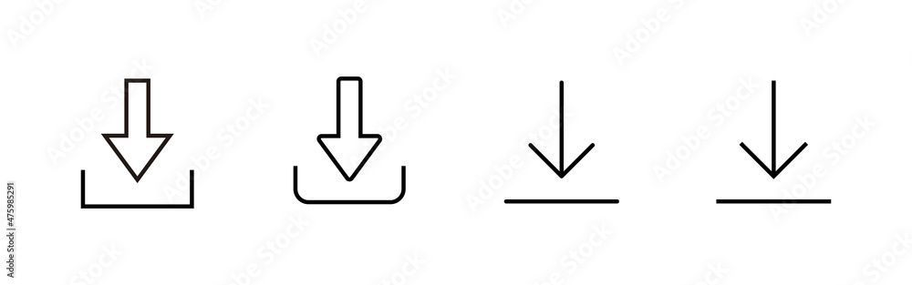 Download icons set. Download sign and symbol Download icons set. Download sign and symbol