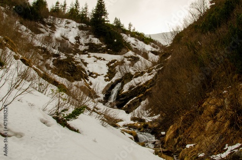 snow covered mountains