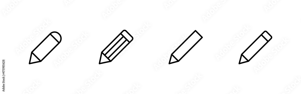 Pencil icons set. pen sign and symbol. edit icon vector Pencil icons set. pen sign and symbol. edit icon vector