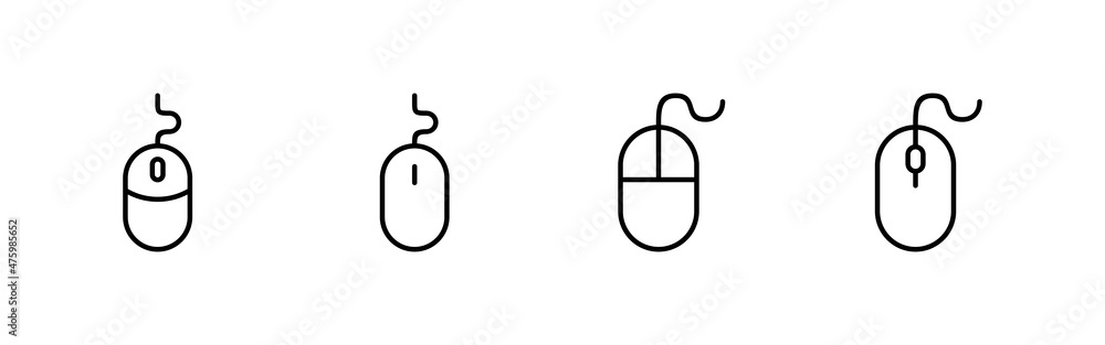 Mouse icons set. click sign and symbol. pointer icon vector. Mouse icons set. click sign and symbol. pointer icon vector.