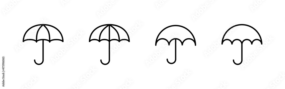 Umbrella icons set. umbrella sign and symbol Umbrella icons set. umbrella sign and symbol