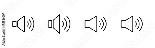 Speaker icons set. volume sign and symbol. loudspeaker icon. sound symbol