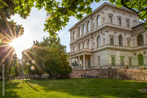 Wallpaper Mural Germany, Bavaria, Munich, Sun shining over lawn of Academy of Fine Arts Torontodigital.ca