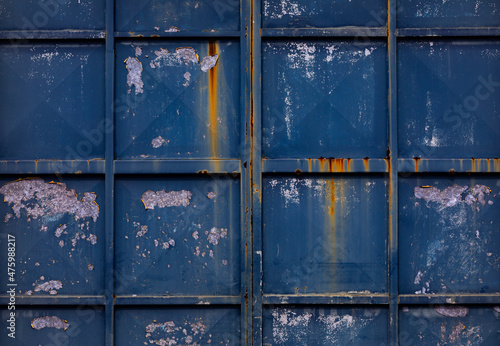 Full frame of old weathered iron gate photo