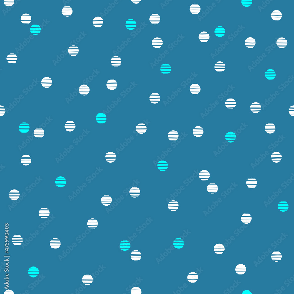 Blue Seamless Dot Repeat Pattern Background with Polkadots