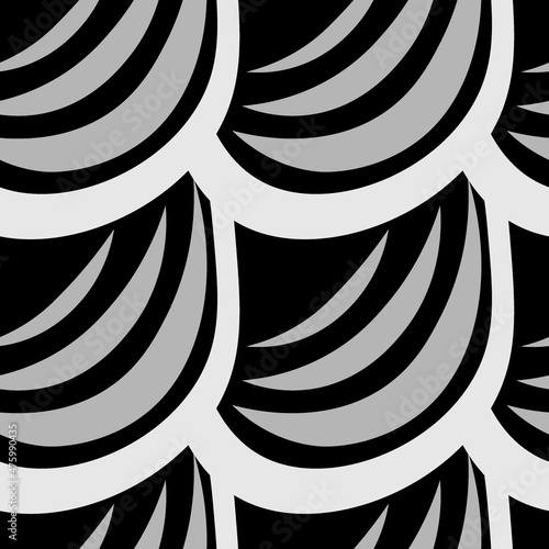 Illustration A seamless pattern on a square background - the scales of a fish, mermaid or dragon. Design element