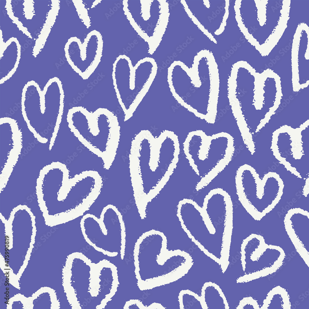 Hand drawn hearts seamless pattern. Cute cartoon stylized simple shapes. Perfect for gift card, wallpaper, wrapping paper and package print, fabric and any surface design. pink and white Hand drawn hearts seamless pattern. Cute cartoon stylized simple shapes. Perfect for gift card, wallpaper, wrapping paper and package print, fabric and any surface design. pink and white