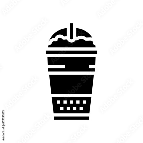 latte macchiato coffee glyph icon vector. latte macchiato coffee sign. isolated contour symbol black illustration
