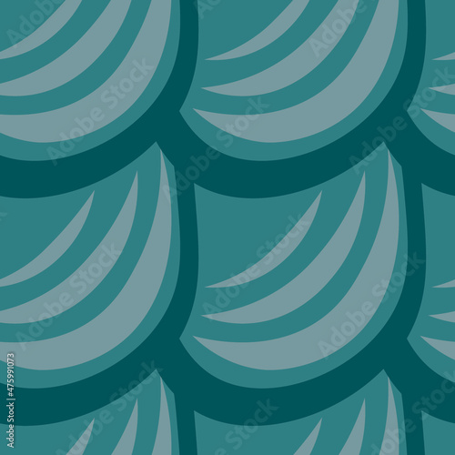 Illustration A seamless pattern on a square background - the scales of a fish, mermaid or dragon. Design element