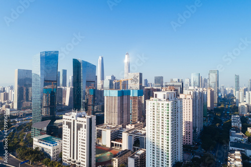 Aerial view of landscape in Shenzhen city,China © lzf