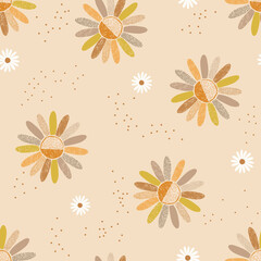 Stickers Bloemenmotief patronen Madeliefjes patroon voor kinderkamer  © AngellozOlga