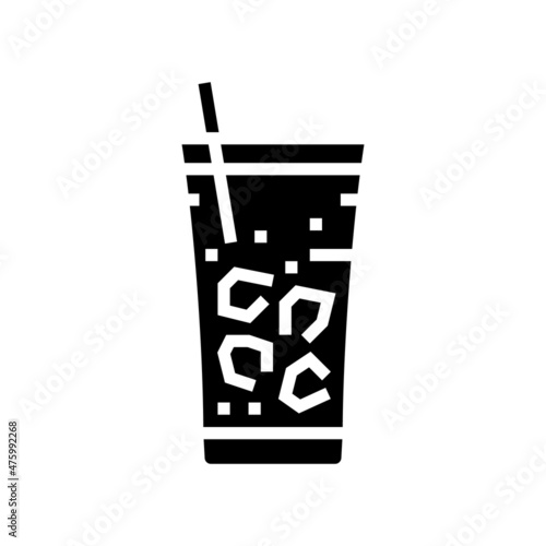 fredo coffee glyph icon vector. fredo coffee sign. isolated contour symbol black illustration