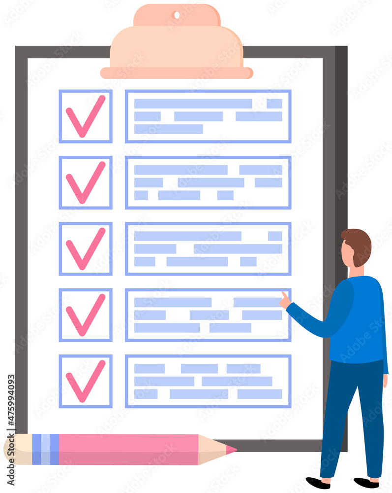 Month scheduling, to do list, time management. Businessman stands near checklist and planning. Plan fulfilled, task completed, timetable on paper sheet. Check list plan, schedule creation concept Month scheduling, to do list, time management. Businessman stands near checklist and planning. Plan fulfilled, task completed, timetable on paper sheet. Check list plan, schedule creation concept