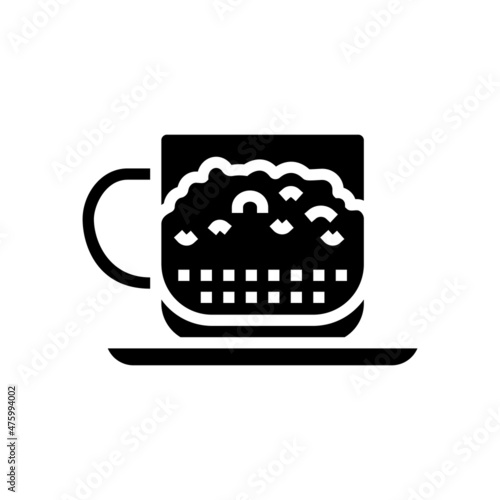 macchiato coffee glyph icon vector. macchiato coffee sign. isolated contour symbol black illustration
