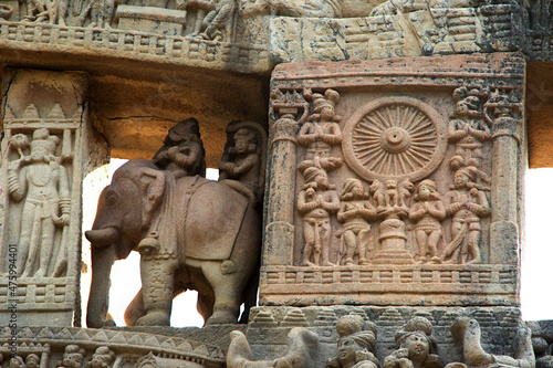 Stone Art at Stupa in Sanchi