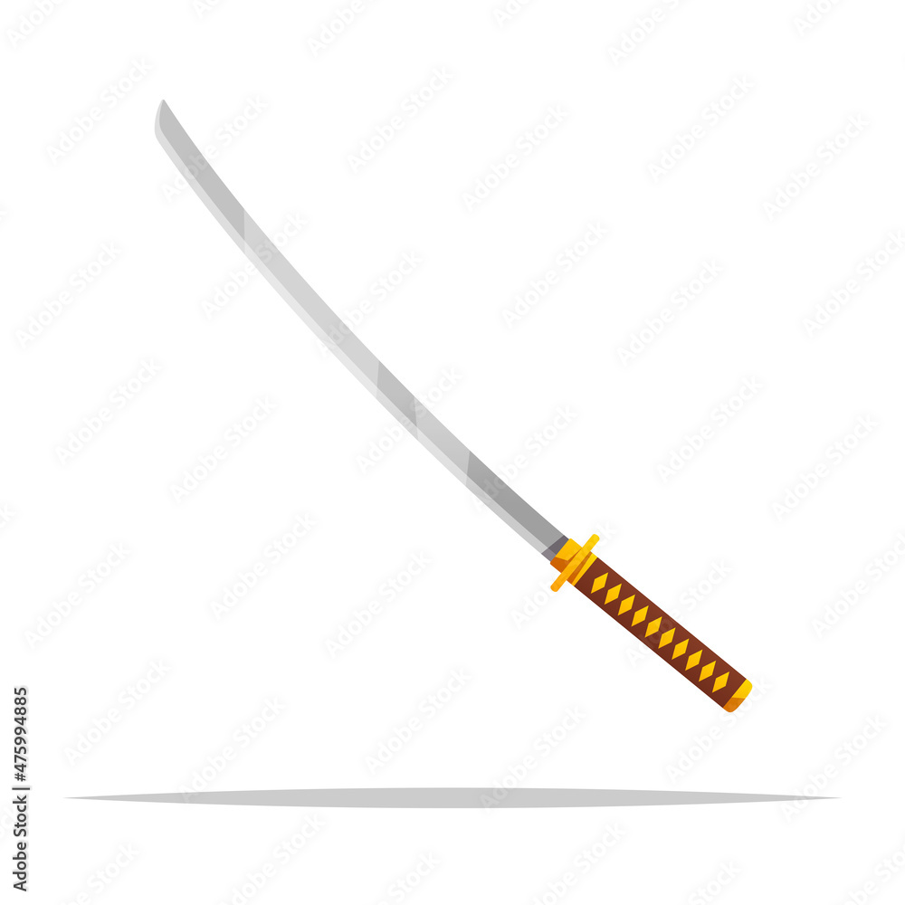Katana samurai sword vector isolated illustration Katana samurai sword vector isolated illustration
