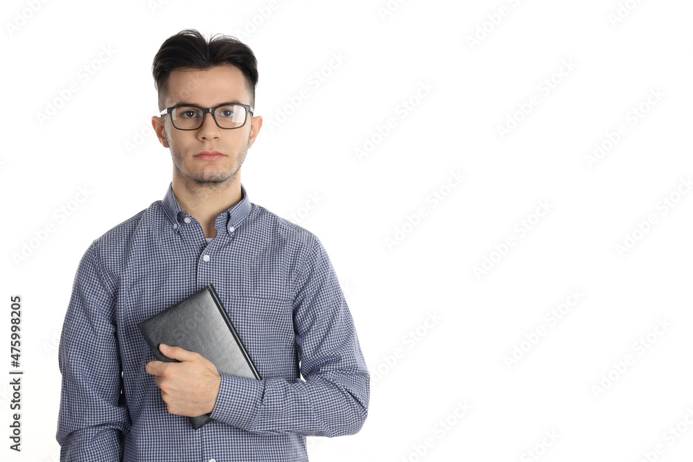 Attractive guy in shirt isolated on white background Attractive guy in shirt isolated on white background