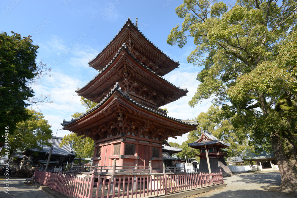 斑鳩寺　三重塔　兵庫県太子町鵤