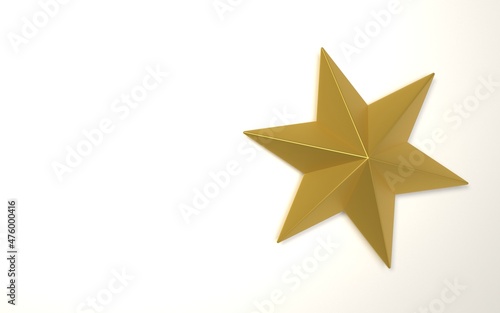 Christmas Star Ornament Isolated on White