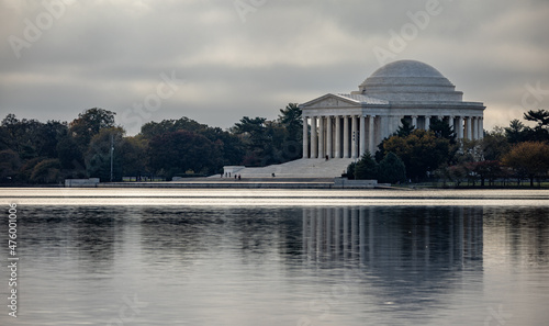 Landscape view of the Jefferson Memorial, a presidential memorial built in Washington, D.C photo