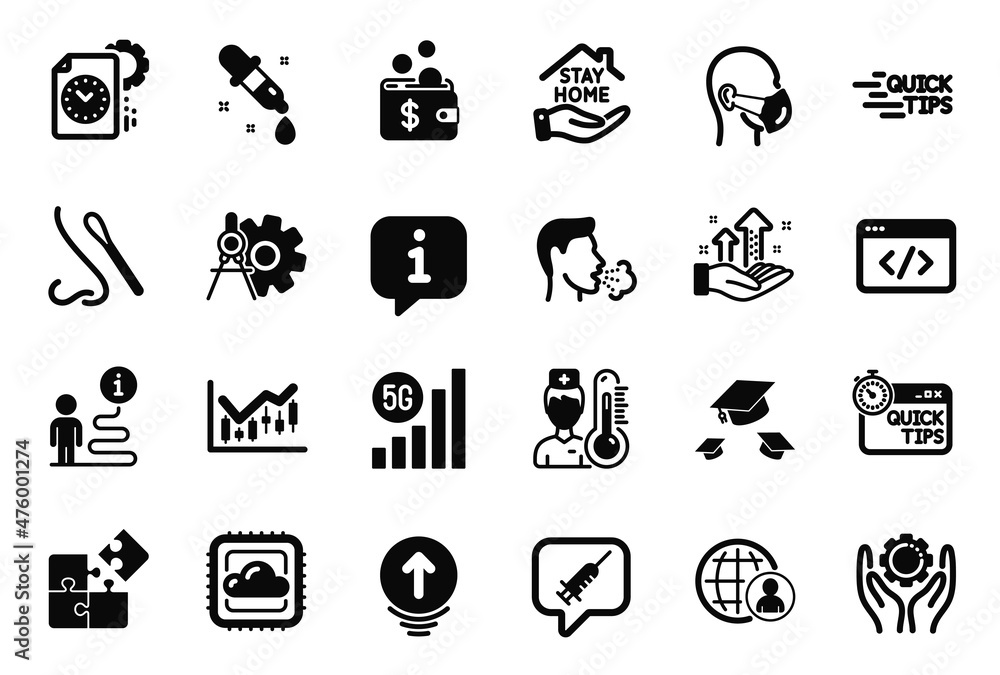 Vector Set of Science icons related to Analysis graph, Medical mask and Throw hats icons. Financial diagram, Nasal test and Chemistry pipette signs. International recruitment, Swipe up. Vector Vector Set of Science icons related to Analysis graph, Medical mask and Throw hats icons. Financial diagram, Nasal test and Chemistry pipette signs. International recruitment, Swipe up. Vector