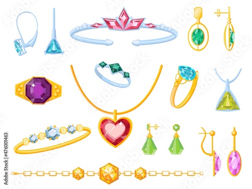 Gem, diamond, crystal and jewel stone shapes line icons. Outline emerald, carat, sapphire and ruby. Linear luxury brilliants logo vector set