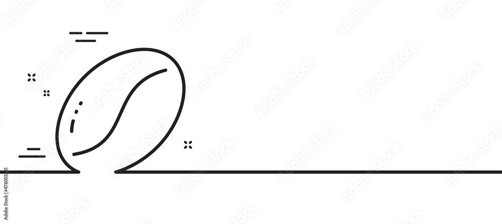 Coffee beans line icon. Tasty seed sign. Vegan drink symbol. Minimal line illustration background. Coffee beans line icon pattern banner. White web template concept. Vector Coffee beans line icon. Tasty seed sign. Vegan drink symbol. Minimal line illustration background. Coffee beans line icon pattern banner. White web template concept. Vector