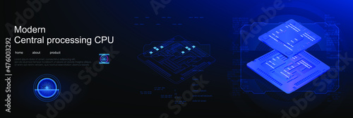 3D microprocessor generation. A chip for processing large amounts of information. Development of electronic microdevices. Cryptocurrency mining processor