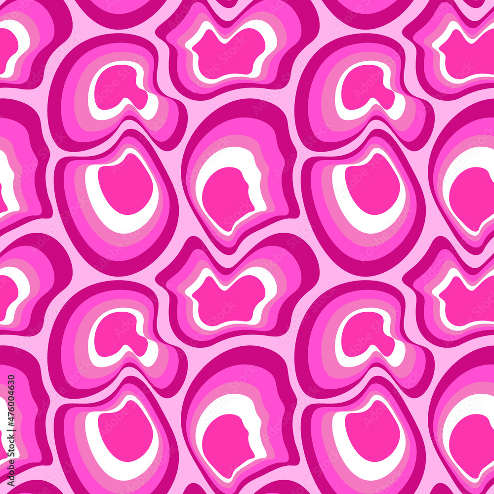 Seamless pattern - asymmetrical fantasy spots - molecules, stones or shell of the animal Abstraction