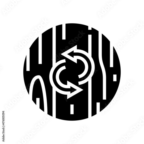 recoating hardwood floor glyph icon vector. recoating hardwood floor sign. isolated contour symbol black illustration