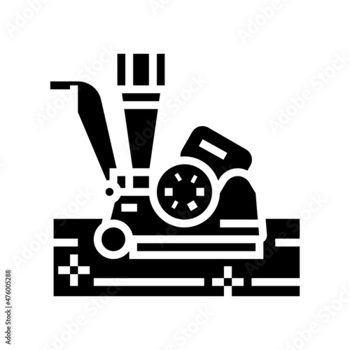 dustless sanding equipment glyph icon vector. dustless sanding equipment sign. isolated contour symbol black illustration