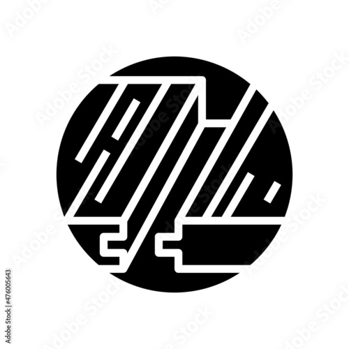 laminate flooring installation glyph icon vector. laminate flooring installation sign. isolated contour symbol black illustration