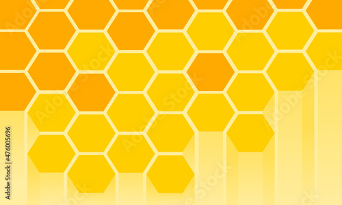 Honeycomb or hexagonal seamless pattern for copy space, background, illustration template, flyer, brochure, banner, or presentation