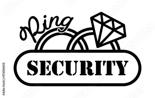 Ring Security Wedding party signs Ring Bearer Wedding Outfit print