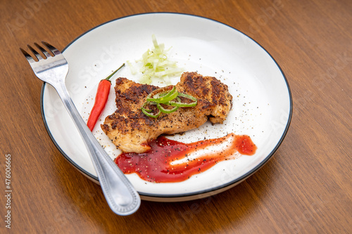 A simple pan-fried chicken breast