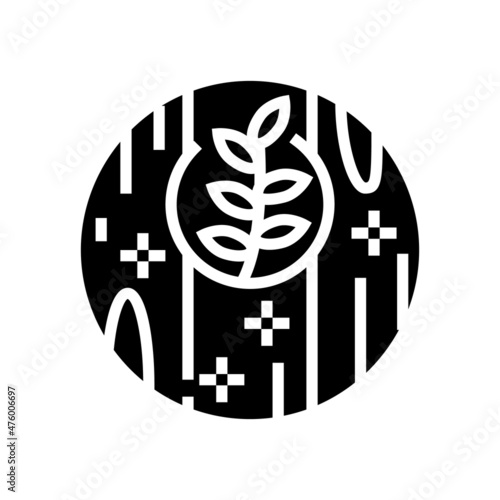 ecology clean wooden floor glyph icon vector. ecology clean wooden floor sign. isolated contour symbol black illustration
