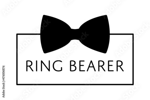 Ring Bearer sign Elegant Bow Tie Frame Ring Security Wedding party signs Wedding Outfit print